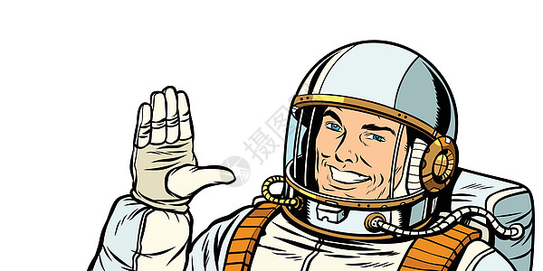 男性宇航员举手投票图片