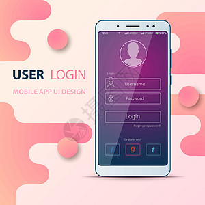 用户界面设计 智能手机图标 登录名和密码气泡互联网插图网络电话小样短信空白触摸屏白色图片