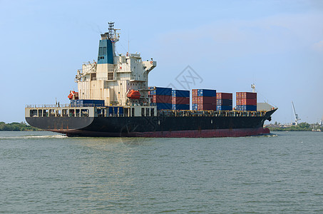 集装箱货货船出口商业运输血管货运船运油船蓝色海洋进口图片