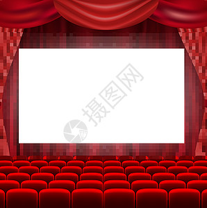 带红色窗帘的电影院屏幕圆圈歌剧座位仪式音乐会天鹅绒公告喜剧展示聚光灯图片