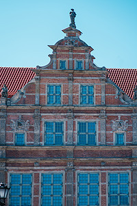 Gdansk P 历史部分的建筑和建筑建筑工程景观假期中心城市旅游房子纪念碑教会天空抛光图片