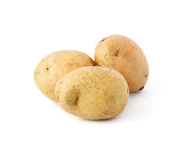 白色背景上孤立的马铃薯烹饪植物营养团体收成土豆食物饮食蔬菜棕色图片
