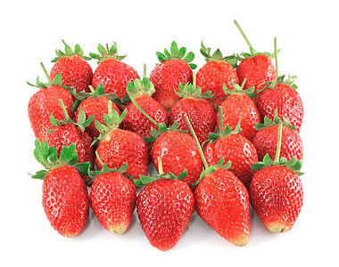 在白色背景中与世隔绝的草莓白莓团体绿色水果宏观甜点活力叶子红色种子浆果背景图片