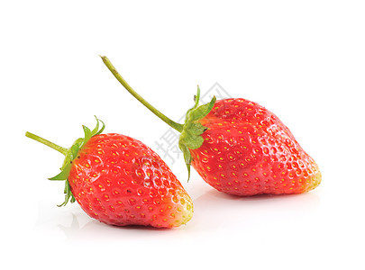 在白色背景中与世隔绝的草莓白莓活力水果团体种子浆果绿色宏观红色甜点叶子背景图片