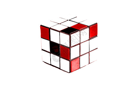 折叠多色立方体分离 样式 抽象 光柱白色困惑智力数学社论魔法解决方案玩具战略摄影图片