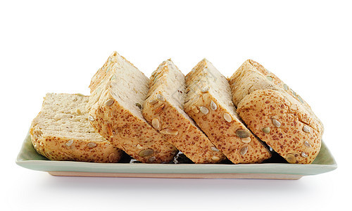 整个小麦面包营养面粉谷物盘子棕色化合物碳水小吃硬皮饮食图片