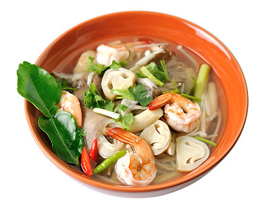 泰国食用蘑菇虾汤香菜牛奶海鲜草本植物午餐柠檬课程美食椰子食物图片