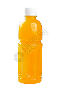 塑料瓶和橘子汁杯饮料橙子营养液体白色生物瓶子果汁背景图片