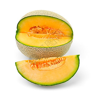 甜瓜切片蔬菜饮食黄色西瓜粉色橙子水果白色食物图片