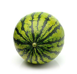 白色背景上孤立的西瓜食物绿色营养红色水果甜点图片