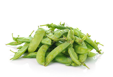 白背景隔离的绿豆青豆维生素烹饪细绳食物来源生活饮食花园绿色营养图片