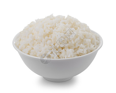 白底的满碗大米食物美食饮食主食香米糖类茉莉花餐厅粮食文化图片
