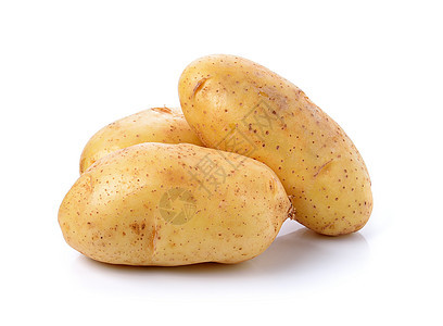 白色背景的马铃薯糖类烹饪蔬菜黄色农业食物饮食淀粉营养植物图片