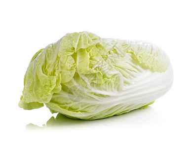 白色背景的生菜食物叶子冰山植物绿色蔬菜长叶营养沙拉莴苣图片