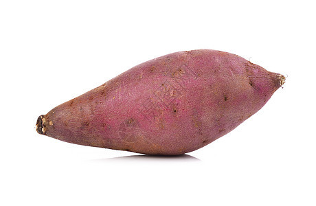 白色背景上的甜土豆生产食物块茎照片工作室蔬菜红色图片