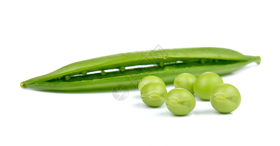 在白色背景上隔离的新鲜豆子豆类蔬菜粮食种子小吃团体植物绿色美食食物图片