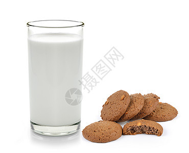 白木本底的饼干和牛奶巧克力小吃瓶子美食饮料白色桌子食物玻璃早餐图片