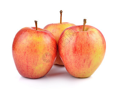 白色背景上的苹果甜点小吃水果饮食食物红色营养图片