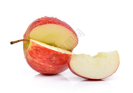 白色背景上的红色苹果甜点食物水果小吃营养饮食图片