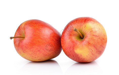 白色背景上的苹果小吃水果红色甜点饮食食物营养图片