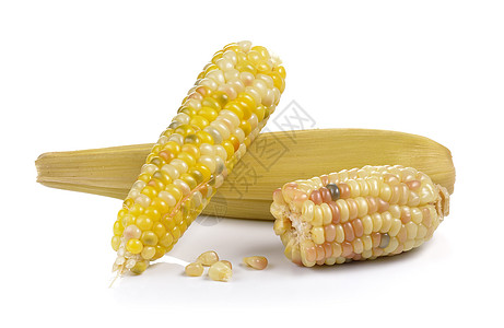 白色背景的角形玉米农业植物蔬菜食物棒子紫色蜡质营养农场粮食图片