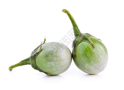 白背景的茄子绿色健康白色圆形蔬菜水果食物背景图片