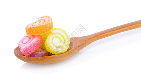 果冻甜 风味水果 糖果点心五颜六色的糖在 sp乐趣黄色食物甜点勺子活力红色绿色小吃味道图片