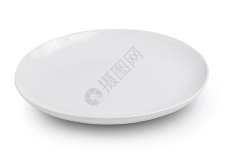 白色背景上孤立的空板盘食物餐具用具用餐空白材料商品厨具午餐厨房图片