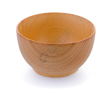 白色背景的木碗风格食物圆圈棕色桌子装饰盘子木头烹饪圆形图片