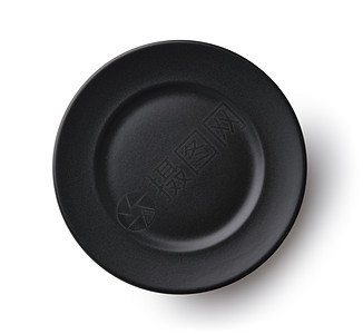 白色背景的黑色黑板用餐食物午餐餐具圆形圆圈空白图片
