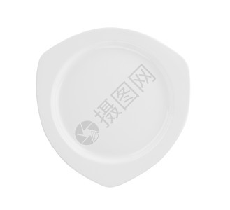 白色背景的美丽形状陶瓷板Name午餐空白食物圆形陶瓷餐具用具餐厅用餐圆圈图片