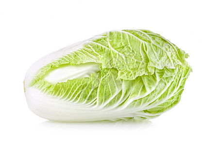 白背景的中国卷心菜树叶叶子生产绿色沙拉白色食物杂货店工作室蔬菜图片