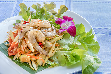 辣椒绿色木瓜沙拉蔬菜文化水果红色美食健康午餐海鲜烹饪食物图片