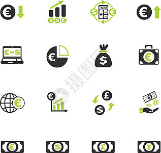 货币兑换图标 se手提箱钱包课程金锭交换图表行星日程信用卡背景图片