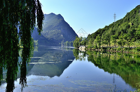 奥利阿纳河Segre沼泽流动地标水平风景树木溪流游客旅游支流图片