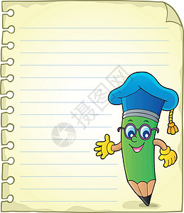 铅笔教师笔记页背景图片