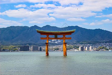 岛神社的漂浮托里门神道牌坊历史性地标旅行世界宗教红色寺庙图片