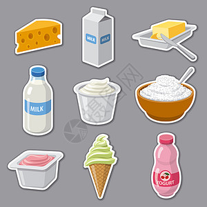 牛奶产品奶制品贴纸图片