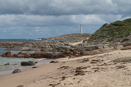 西澳大利亚州Leeuwin角灯塔建筑全景旅游海岸线支撑生物结构海滩地标假期图片