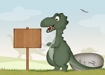 恐龙插图动物侏罗纪草地荒野哺乳动物漫画图片