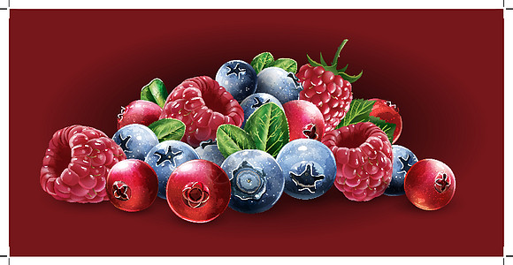 覆盆子 蔓越莓 蓝莓和草莓果汁标签食物收成甜点美食徽章叶子广告蜜饯图片