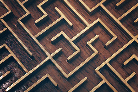 木迷宫迷宫谜团关门逻辑棕色木头路线玩具创造力游戏障碍小路学习图片