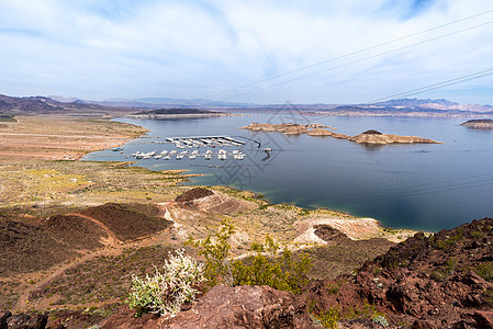 美德湖娱乐区国家驾驶沙漠旅行假期峡谷水库蓝色岩石旅游图片