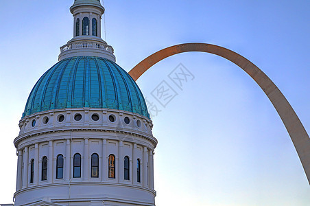 密苏里州圣路易斯的网关拱门城市雕塑旅行旅游圆顶摄影外观首都结构天空图片
