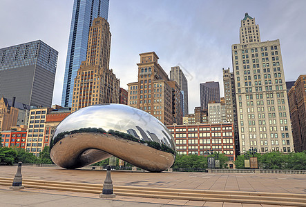 伊利诺伊州芝加哥云门公园地标旅游吸引力景观旅行全景城市建筑学天际图片