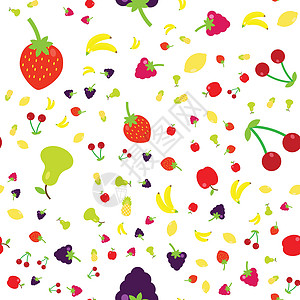 兰多扁平风格的五彩水果植物乐趣叶子插图收藏花园柠檬快乐卡通片果味图片