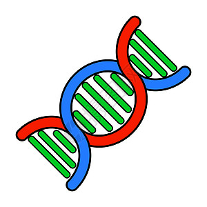 在白色背景上分离的 dna 符号矢量设计标识药品化学插图克隆染色体生物学科学代码技术图片