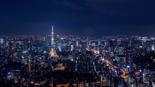 晚上东京市风景 日本天空建筑景观城市商业旅行地标市中心游客甲板图片