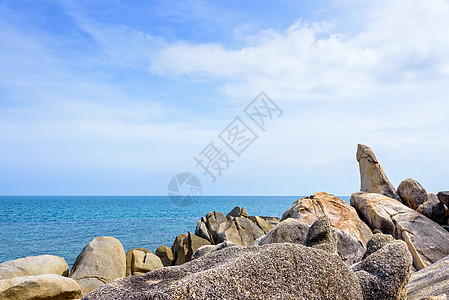 苏梅岛的象征风景旅游天际石头景点异国情调地标海岸热带图片