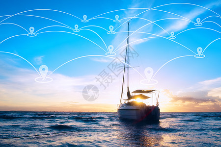 船上的船在海上海岸墙纸景点地标热带太阳海报天空海洋海景图片